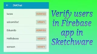 Verify and undo verify in Firebase App in Sketchware