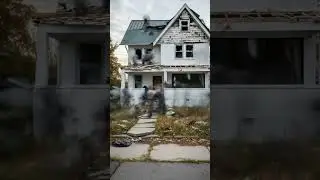 Old, broken house into a beautiful new home through a time-lapse restoration! 🏚️➡️🏡 #shorts