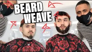 Barber Gives ASIAN Guy a BEARD WEAVE