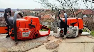 Husqvarna 385xp versus Stihl 064 (same bar and chain)