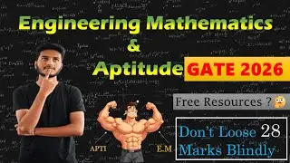 Engineering Mathematics and Aptitude for GATE 2026 | Just 100 Days Left ! | How to prepare ||