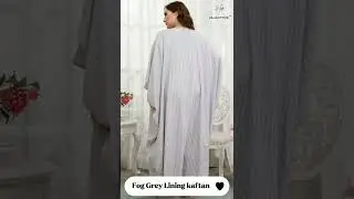 Fog Grey Lining Kaftan Shop Now! Visit www.hijactive.com #kaftanmodern   #kaftanforwomen#kaftandress