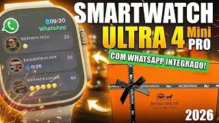 SmartWatch Ultra 4 MINI PRO 42mm, Pulso FINO, Responde WhatsApp Unboxing e review COMPLETO