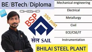 BSP &ndash; SAIL recruitment 2018 | APPRENTICE TRAINING | BE/BTech/Diploma| all details & my OPINIONS