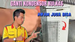 Ganti kondensor kulkas aqua