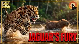 Incredible Amazon Hunt: Drone Reveals Capybara's Genius Escape from Jaguar | River's Gambit 4K