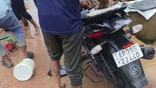 Driving lover in rain season house foundation services tractor new trending video, water land,