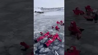 Best experience in Russia ice floating in Murmansk  #ytshort #life