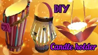 DIY 3 Unique Candle holder making ideas from waste paper cup for Diwali Decoration #diy #diwali