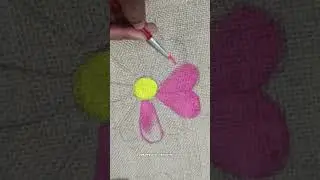 Jute bag painting ideas 🌸🌼#youtubeshorts #jutecraftideas #diy #art