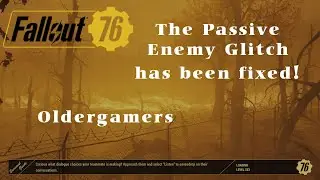 Fallout 76: Non aggressive enemy glitch has been fixed