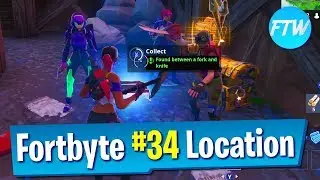 Fortnite Fortbyte #34 Location (Found between a fork and knife)