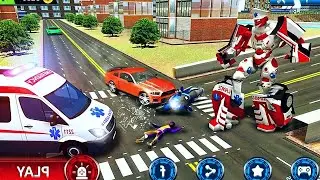 New Ambulance Robot City Rescue Game#2 - Emergency Robot City Rescue Simulator - Android Gameplay
