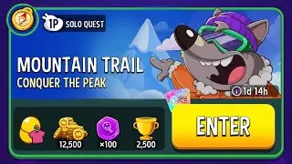 MOUNTAIN TRAIL FULL SOLO QUEST🔥 WIN x4 SOLO & CONQUER THE PEAK #matchmasters 