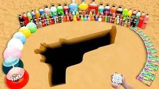 How to Make Pistol pit with Balloons Fanta, Pepsi, Mirinda, Mtn Dew, Giant Coca Cola vs Mentos