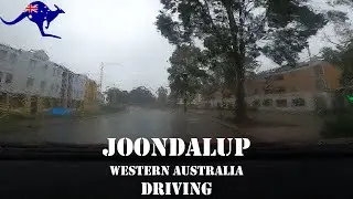 Driving in the Joondalup , Perth Australia - morning Rain - [4K]