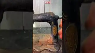 1882 SINGER Sewing Machine Restoration ✨ | Rust to Working Art part 1 #Shorts
