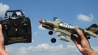 Eachine 4 Ch Curtiss P-40 Warhawk Aerobatic RC Warbird Unbox and Test