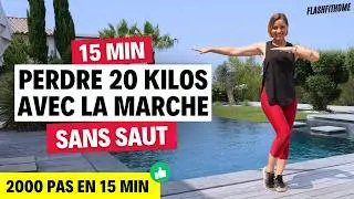 15 Min - PERDRE 20 KILOS avec la MARCHE ACTIVE à la maison | Marine BIREN - FlashFitHome