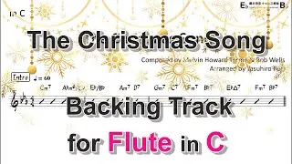 The Christmas Song - Backing Track with Sheet Music for Flute in C