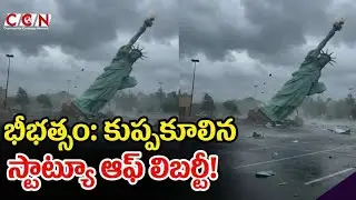 SHOCKING! Statue of Liberty Collapses in Brazil Storm | Viral Video 😱 |CCN NEWS