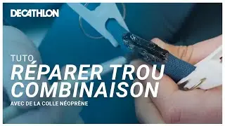 TUTO - Comment réparer une déchirure sur sa combinaison néoprène ? 🏄‍♀️ I Decathlon