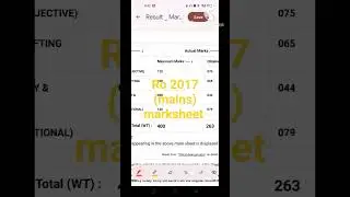 ro aro notification 2023 || my ro/aro 2017 mains marksheet #viral #trending