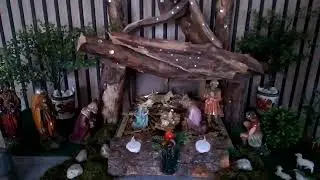 Weihnachtskrippe gebastelt