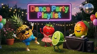 Dance Party Playlist 3 | Songs Children And Toddlers Parties | Dancing Fruit Party 
