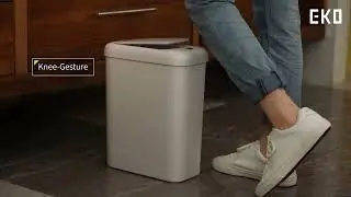 Experience Touchless Operation with EKO's Automatic Bathroom Trash Cans-2.6 Gallons