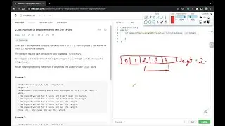 Number of Employees Who Met the Target| LeetCode 2798 | Cpp