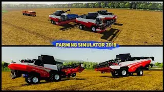 Таймлапс #15/Третий день уборки сои/Хороший урожай/Карта Бухалово /Farming Simulator 2019