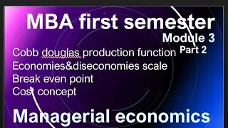 MBA 1st semester #managerialeconomics #calicutuniversity #mba #breakevenpoint #economiesofscale 