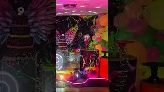 Darkness lights up, Neon PicPic transforms 🎈🫶🏻 #balloonarch #neonballoons #neonparty