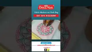 Paint Marker on Cloth Bag #art #artist #stationery #paintmarkers #design #markerart #mark  #mandala