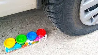 Experiment Car vs 32 Rainbow Water Balloons | Crushing Crunchy & Soft Things by Car