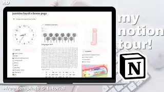 NOTION TOUR | how I organise my entire life and languages | free template + tutorial