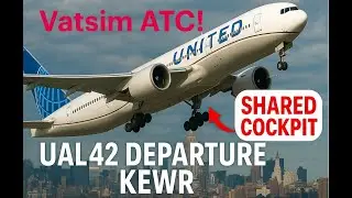 MSFS2020 - Shared cockpit - United 42 departure out of Newark [PMDG 777][VATSIM]