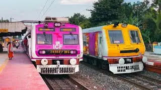 🔥 EMU Local Trains Crazy Acceleration Sound and Arrival Departure Moments Spotted.