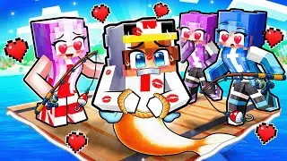 Une SIRÈNE Coincé sur un RADEAU de Filles sur Minecraft !