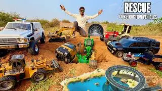 RC Heavy Construction Vehicle Cars Rescue & Restore from Collapsed Tunnel &ndash; Chatpat toy tv