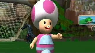 Automatic Super Mario Strikers Super Team VS Peach in Crater Field