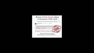 e-PAN Card Scam Alert | Fake Emails Exposed | PIB Fact Check