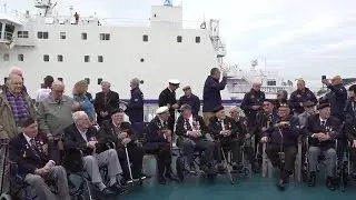 British WWII veterans head to Normandy on ferries from Portsmouth