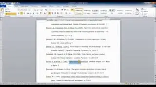 APA Style References Page in Microsoft Word