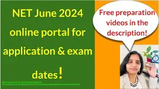 UGC NET JUNE 2024 online application & exam dates #ugcnta #net @nta @pmoindia