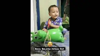 #Shorts | Cow | Bocil slaughters toy cow as a sacrifice 😀 - Sapi | sembelih sapi kurban mainan 😀