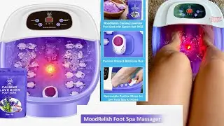 MOODRELISH FOOT SPA WITH SHIATSU MASSAGE ROLLERS, HEAT, BUBBLES, INFRARED LIGHT & VIBRATION 
