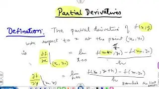 Lecture 3: Partial Derivatives