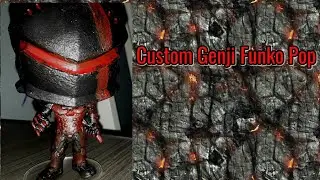 Genji Funko pop before and after custom painted genji Funko Pop